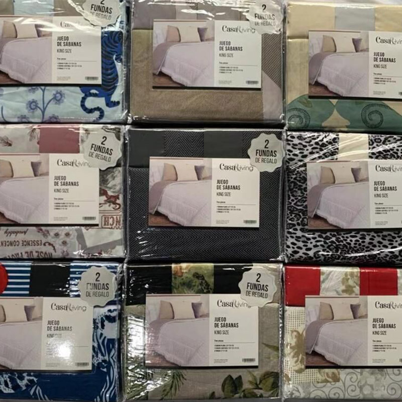 Bộ khăn trải giường cotton kim và sợi nhỏ polyester in 006