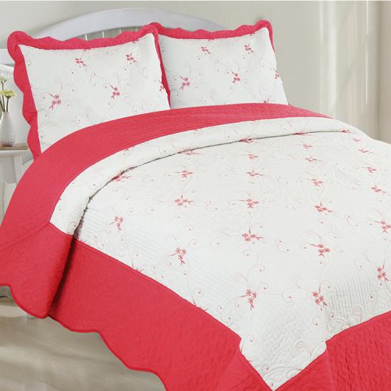 cxmirotex Bộ khăn trải giường thêu đầy màu sắc Bộ đồ giường Queen