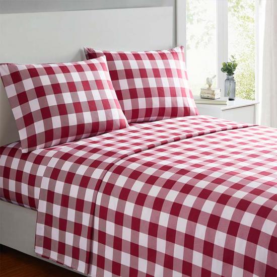 Bộ khăn trải giường họa tiết kẻ sọc mềm mại