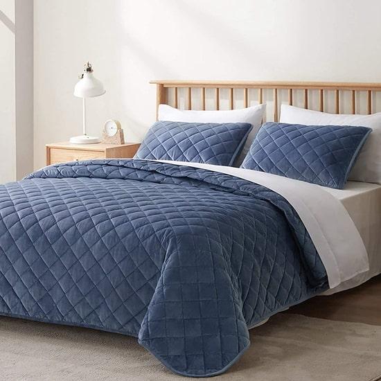 Bộ sưu tập chăn ga gối mùa đông cxmicrotex Bộ chăn nhung chần bông hình học độc đáo